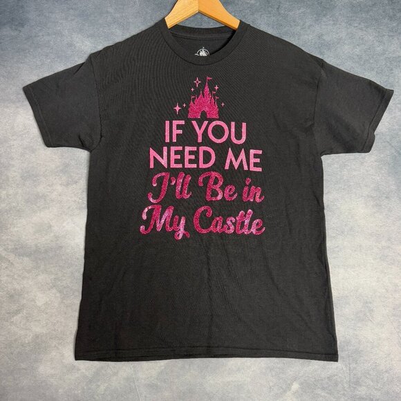 Disney Tops - Disney Womens Shirt If You Need Me I'll Be In My Castle Black Size XL